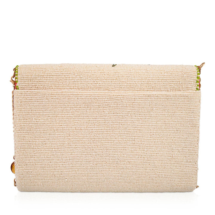 Sun Kissed Orange Fruit Beaded Crossbody Handbag