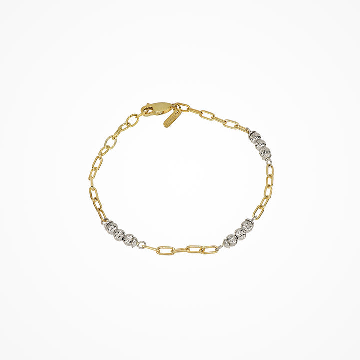 Crystal Nova Bracelet - Gold/White