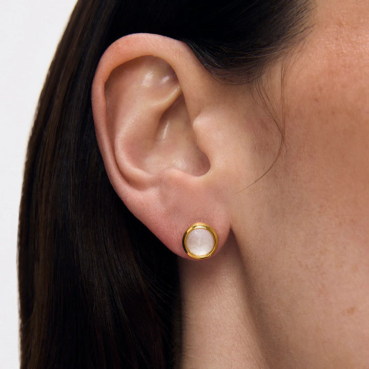 Signature Midi Knockout Studs - Iridescent Pearl