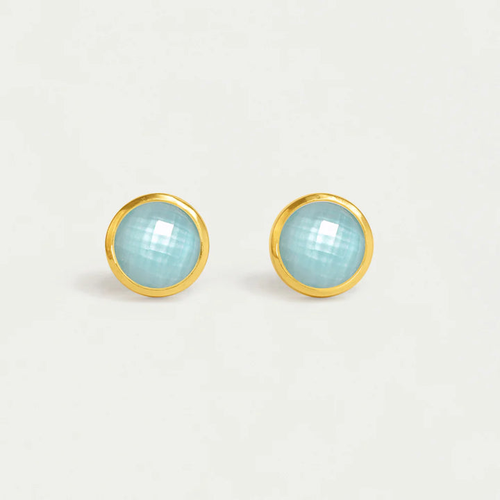 Signature Midi Knockout Studs - Iridescent Sky Blue