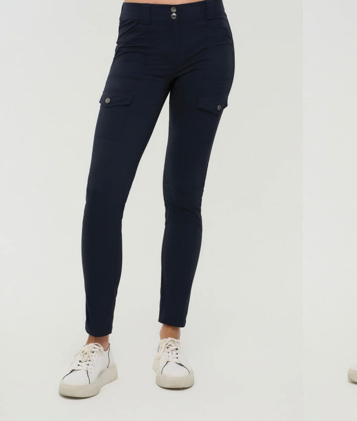 Kate Skinny Cargo Pant in Navy