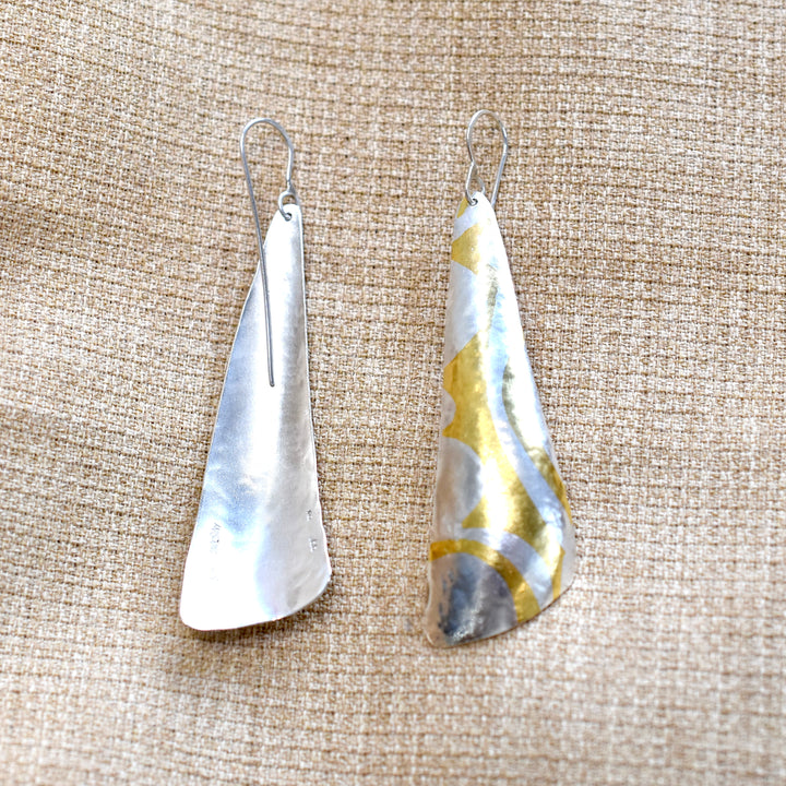 Keum-Boo Free-Shape Triangle Earrings