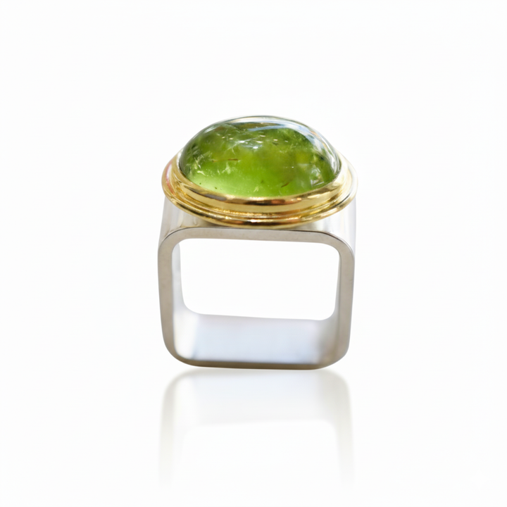 Peridot Square Ring 12x16mm