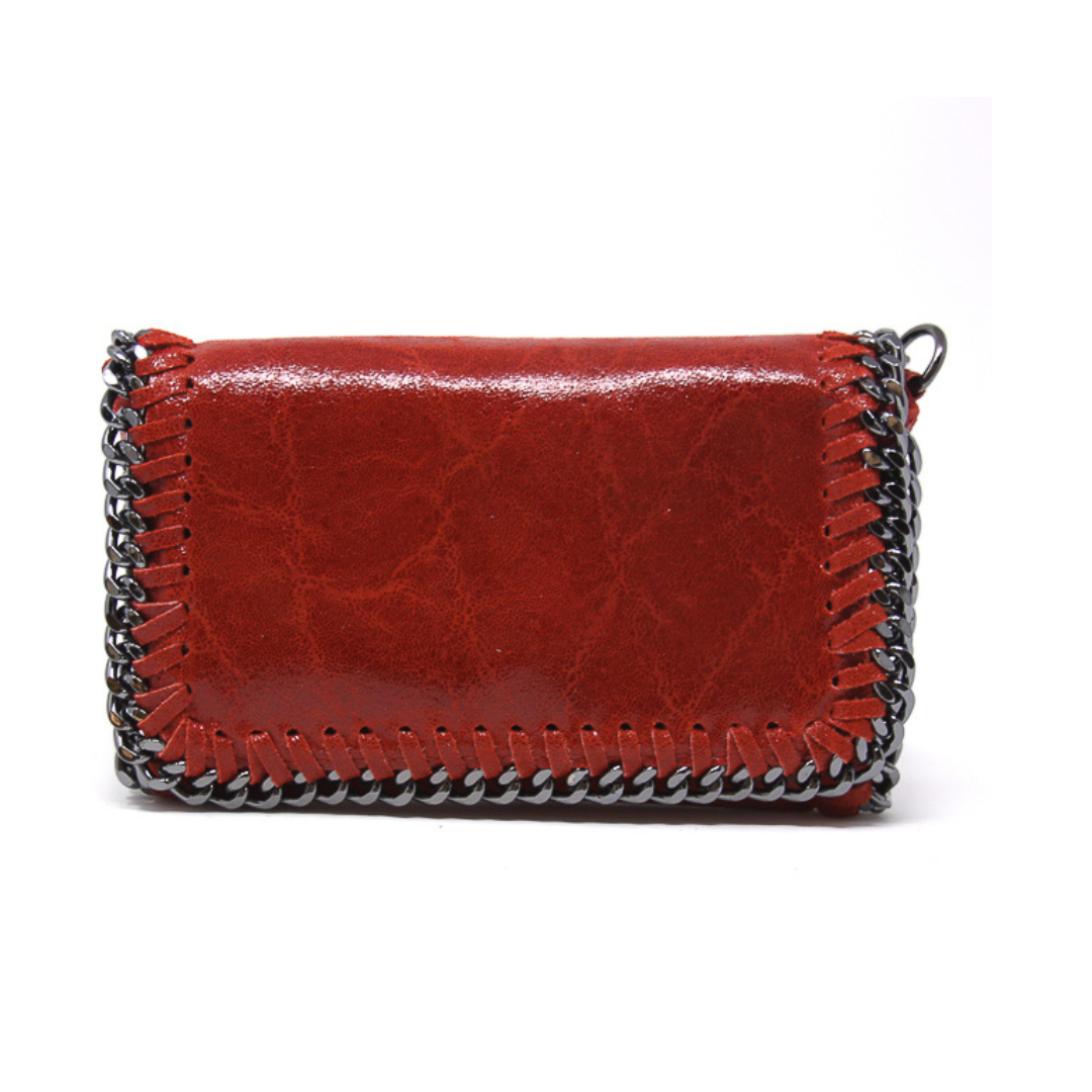 GF0390 GENUINE ITALIAN LEATHER CROSSBODY CLUTCH