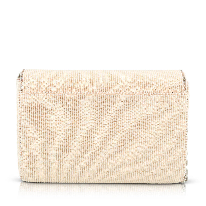 Love Illuminated Shimmer Heart Beaded Crossbody Handbag