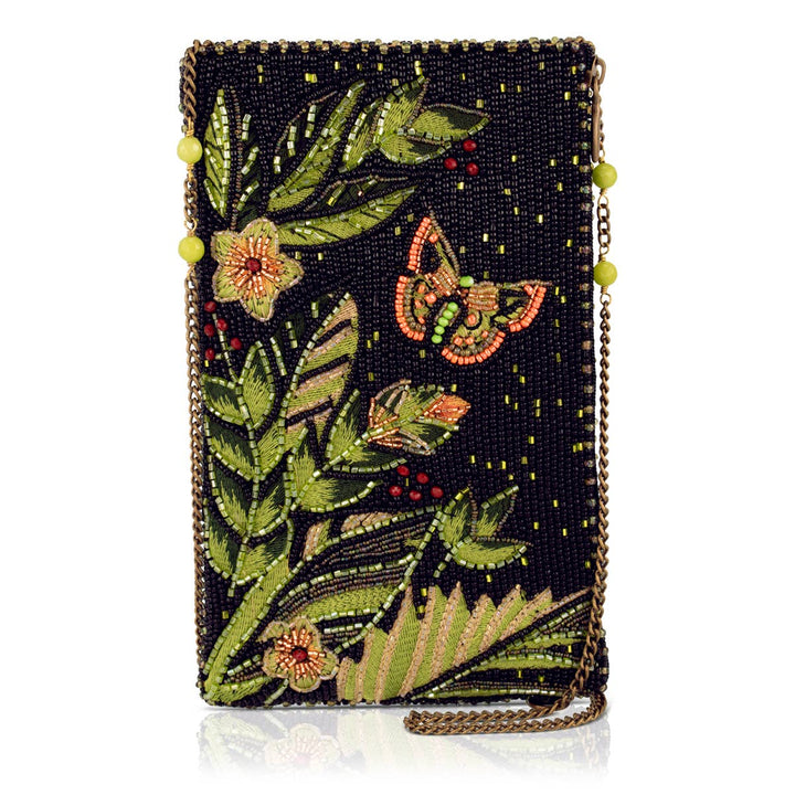 Enchanting Evening beaded black and green crossbody bag