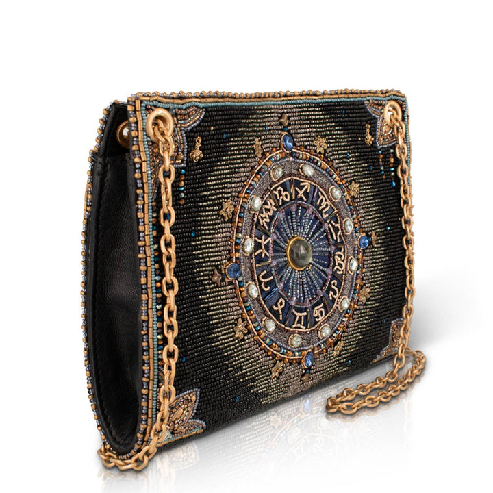 Cosmic Energy Beaded Zodiac Wheel Crossbody Bag