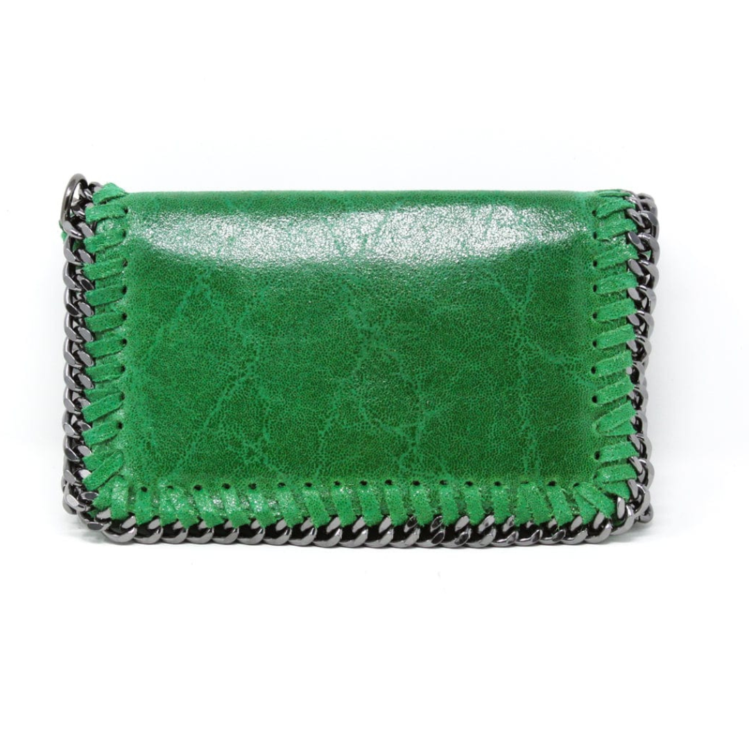 GF0390 GENUINE ITALIAN LEATHER CROSSBODY CLUTCH