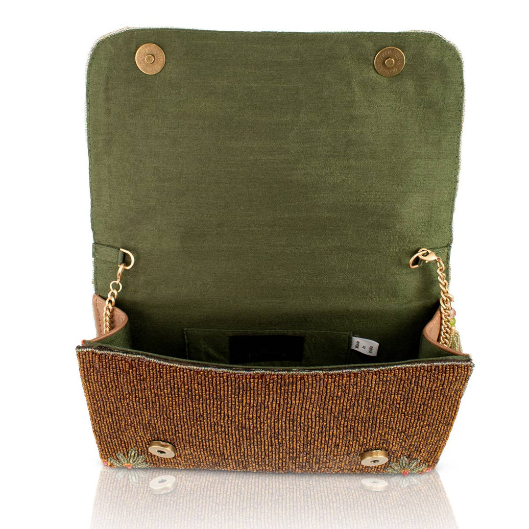 Cheers to Paradise Cocktails Beaded Crossbody Handbag