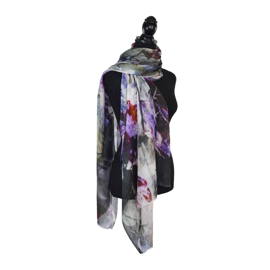 Edgewood Watercolor Floral Scarf