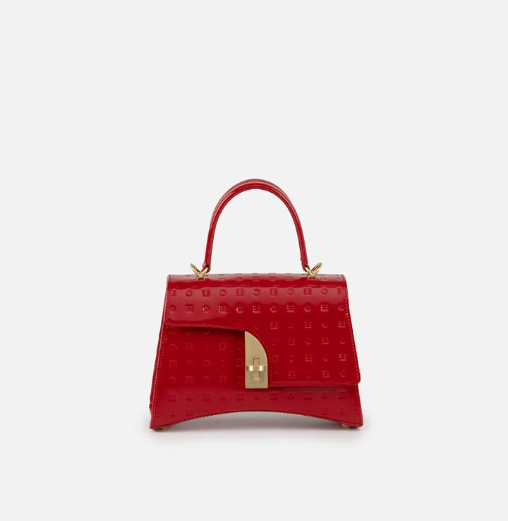 Arco Small Satchel - Red Logo Patent