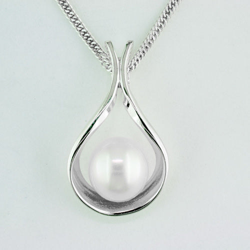 White Pearl Raindrop Pendant