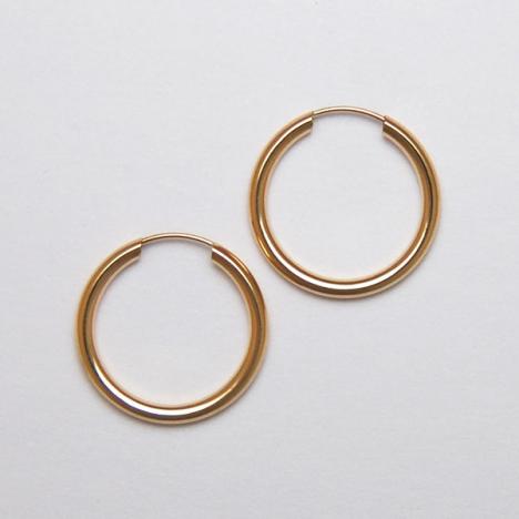 Gold Endless Hoops 2 x 20 mm