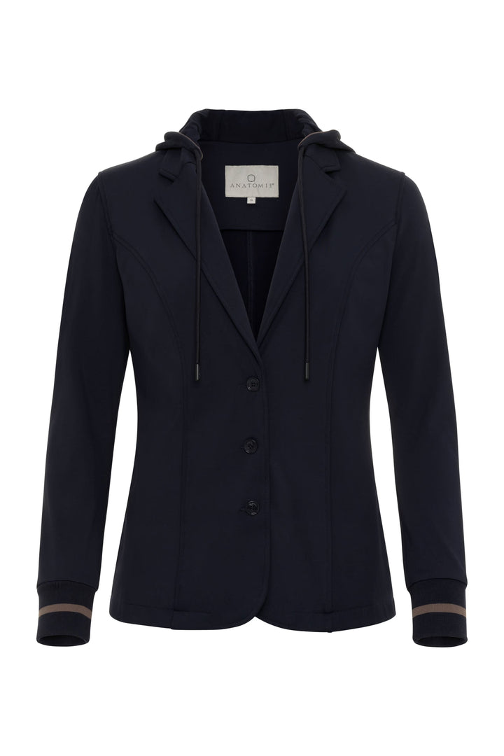Cozy Tressa Lined Hoodie Blazer - Navy/Taupe