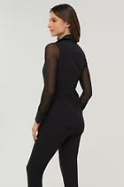 Beth Button-Front Shirt in Black