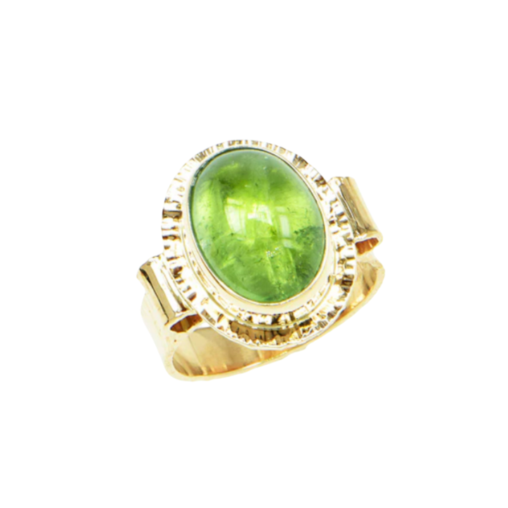 Afghan Tourmaline Cabochon Ring