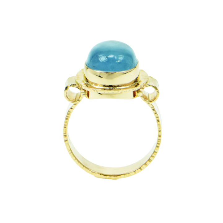 Aquamarine Cabochon Ring