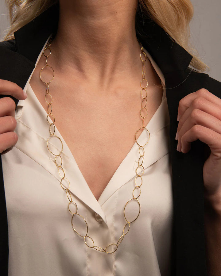 Arabesque Long Necklace - Gold