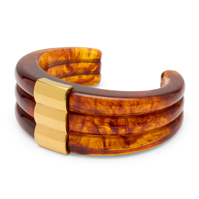 Tortoise Shell Resin Statement Cuff