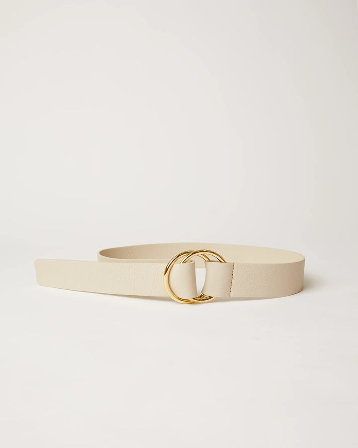 Tumble Leather Wrap - Bone Gold