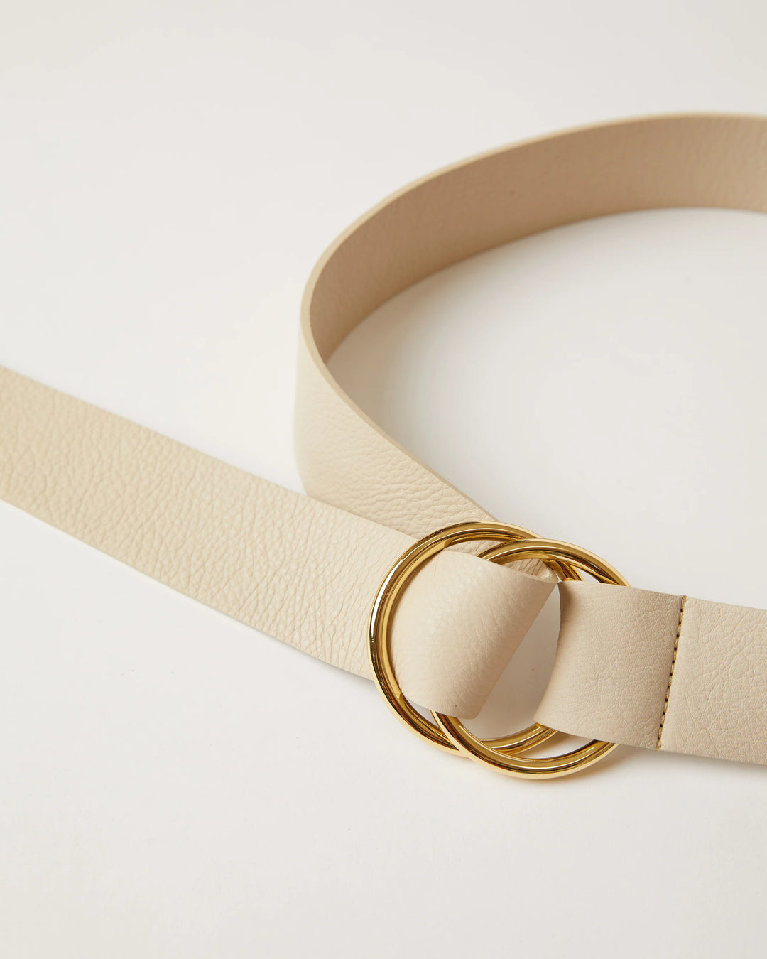 Tumble Leather Wrap - Bone Gold