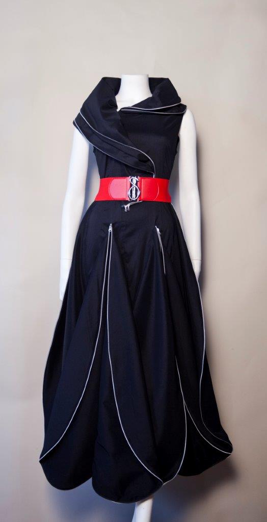 Elastic Belt with Samuel Dong Logo in Red