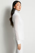 Beth Button-Front Shirt in White