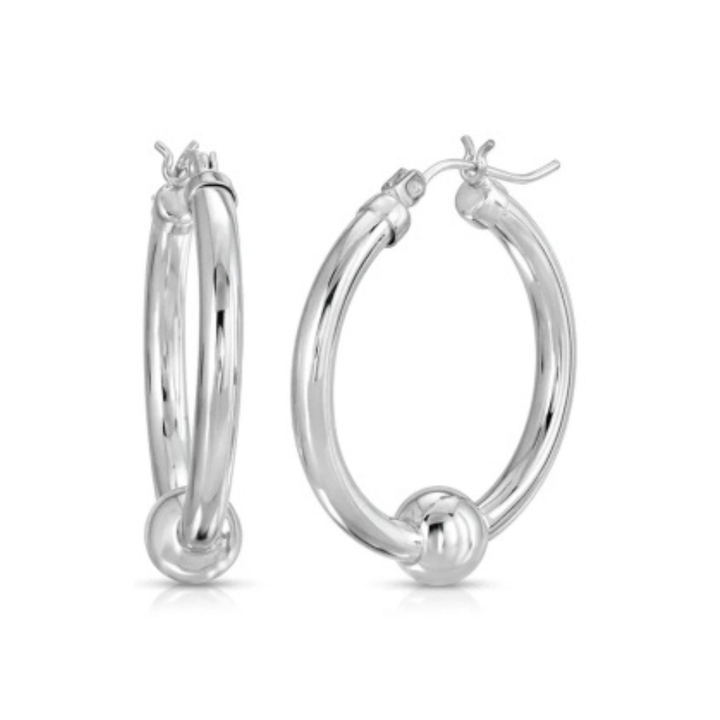 Cape Cod Hoops - Large Silver