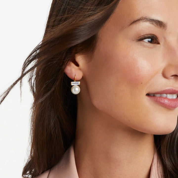 Charlotte Earring - CZ & Pearl