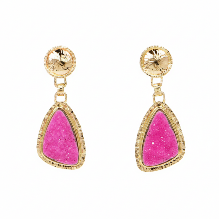 Cobalt Drusy Earrings