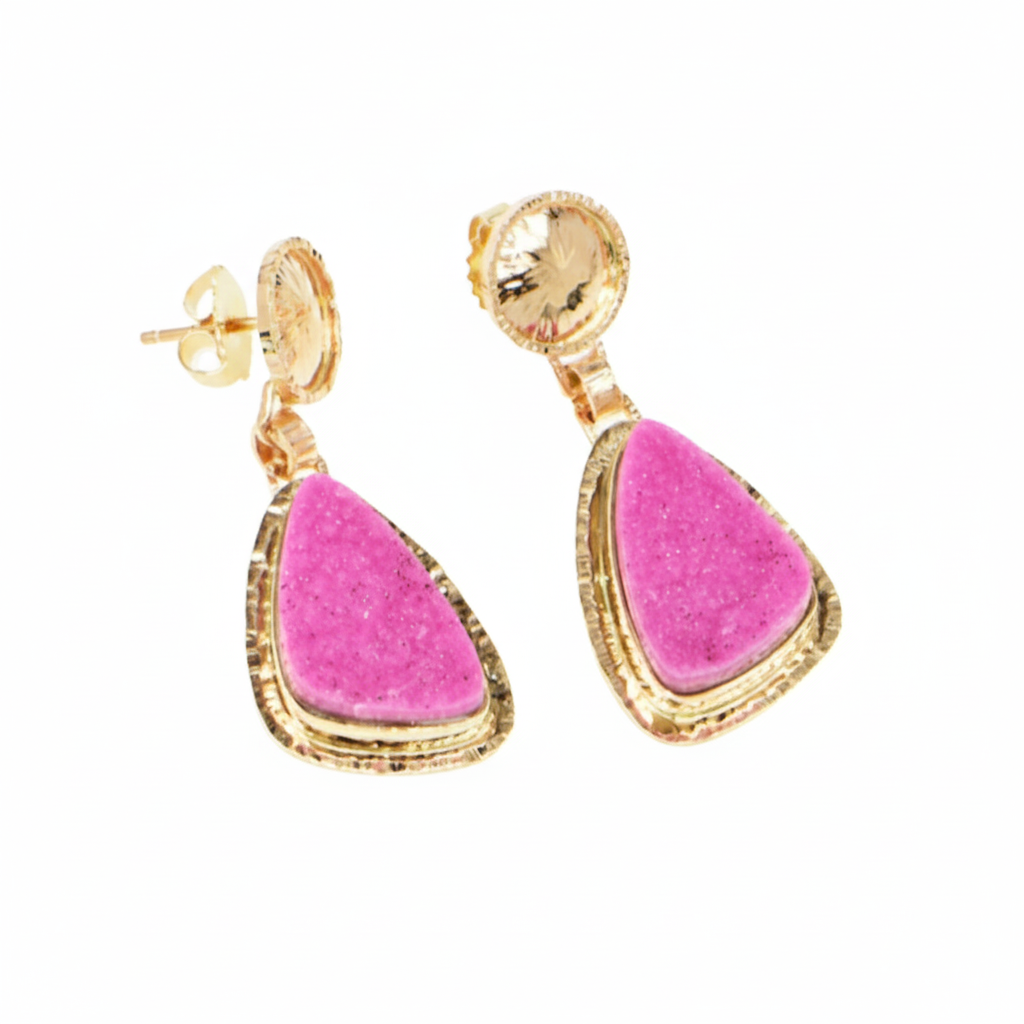 Cobalt Drusy Earrings