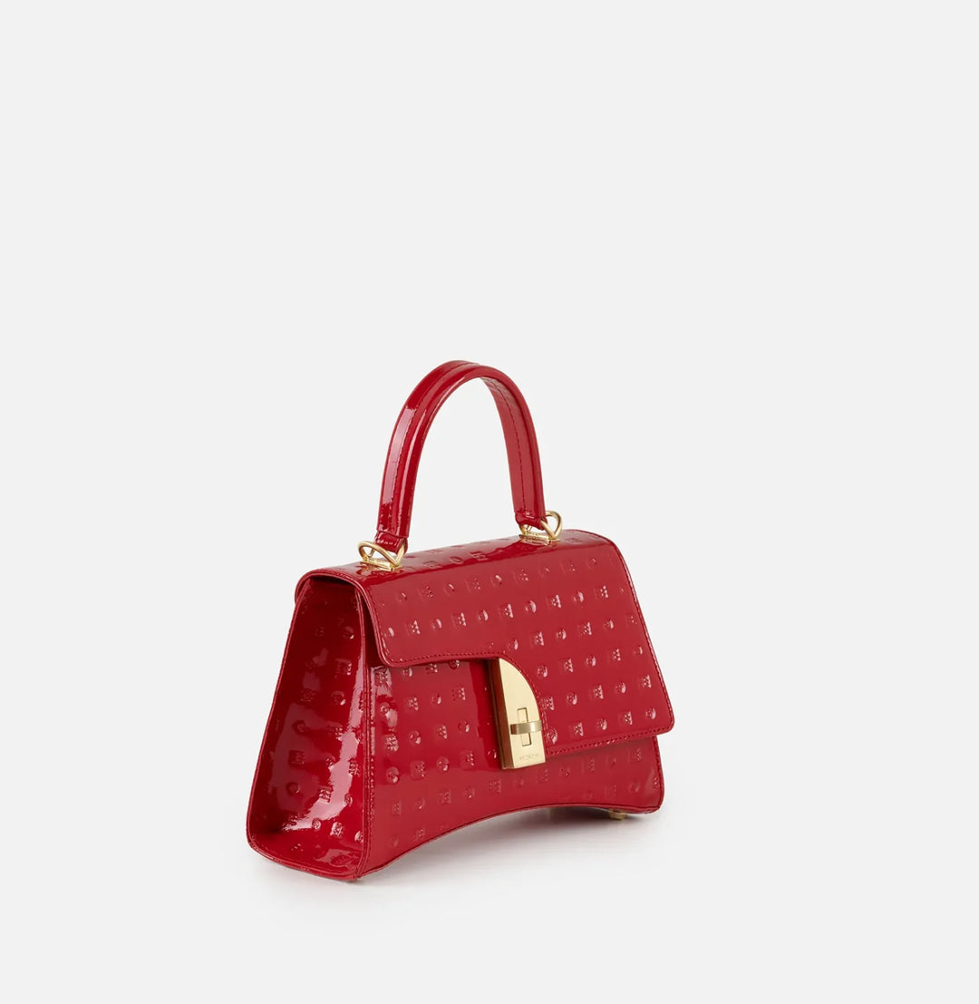 Arco Small Satchel - Red Logo Patent