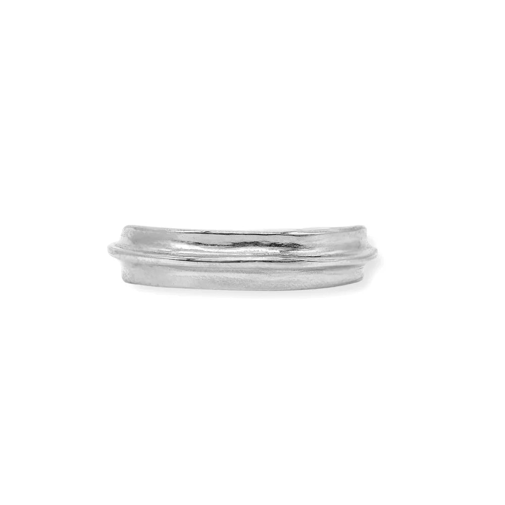 Silver Slim Ridge Ring