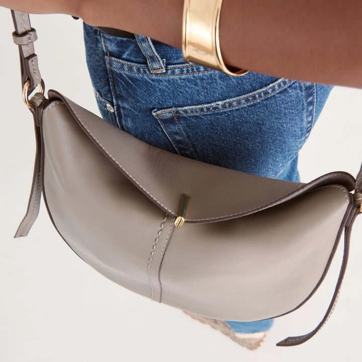 Billy Crossbody Grey/Taupe Leather Bag