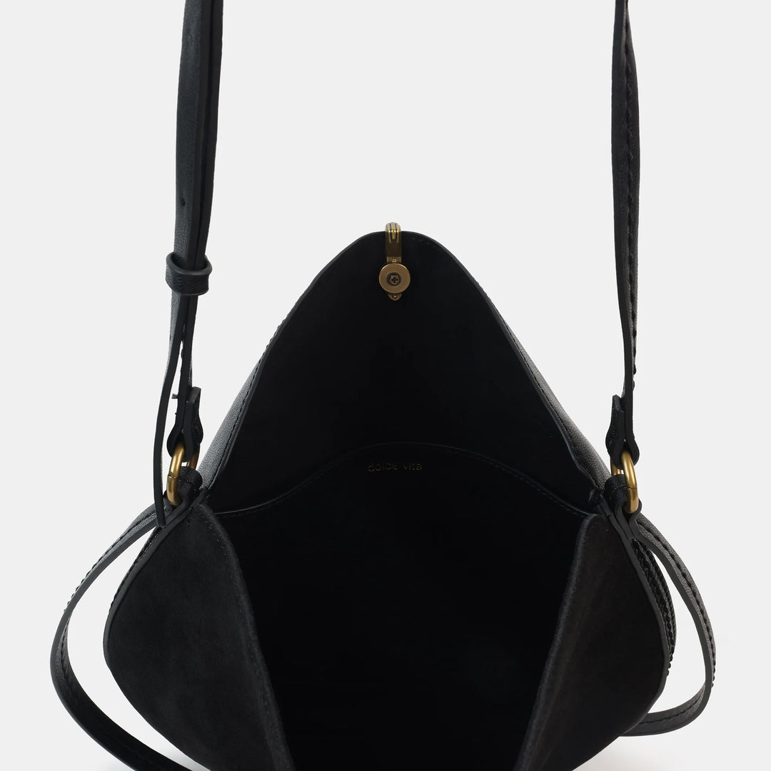 Bennett Black Suede Crossbody Bag