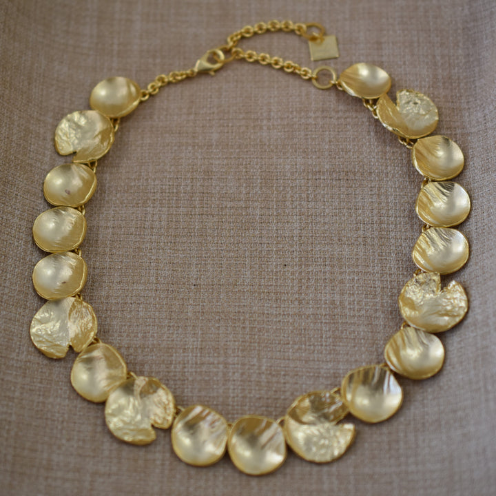 Rose of Sharon Domed Necklace