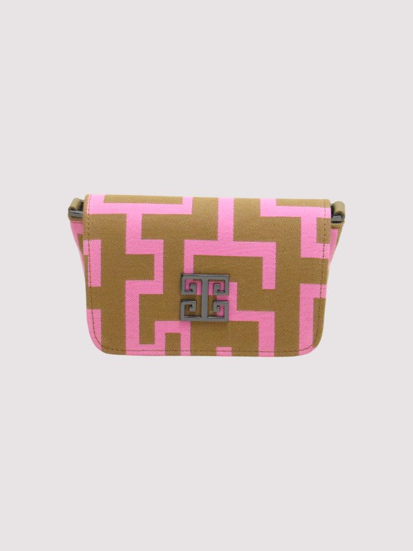 AGAPI – CLASSIC Pattern – Baby Pink/Tan – EL Strap – Mini Bag