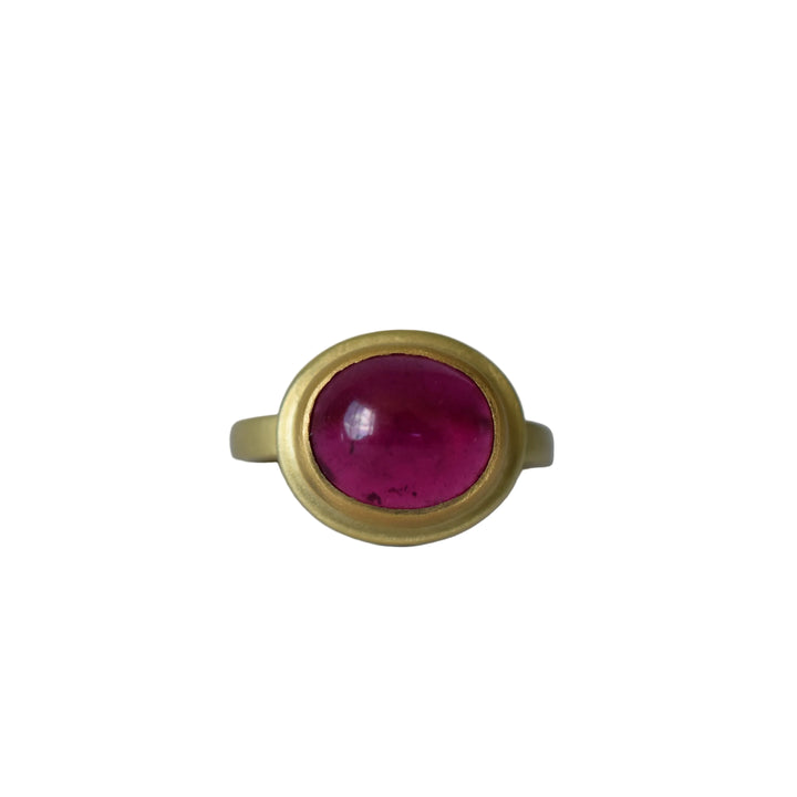 Rubellite Classic Gold Ring