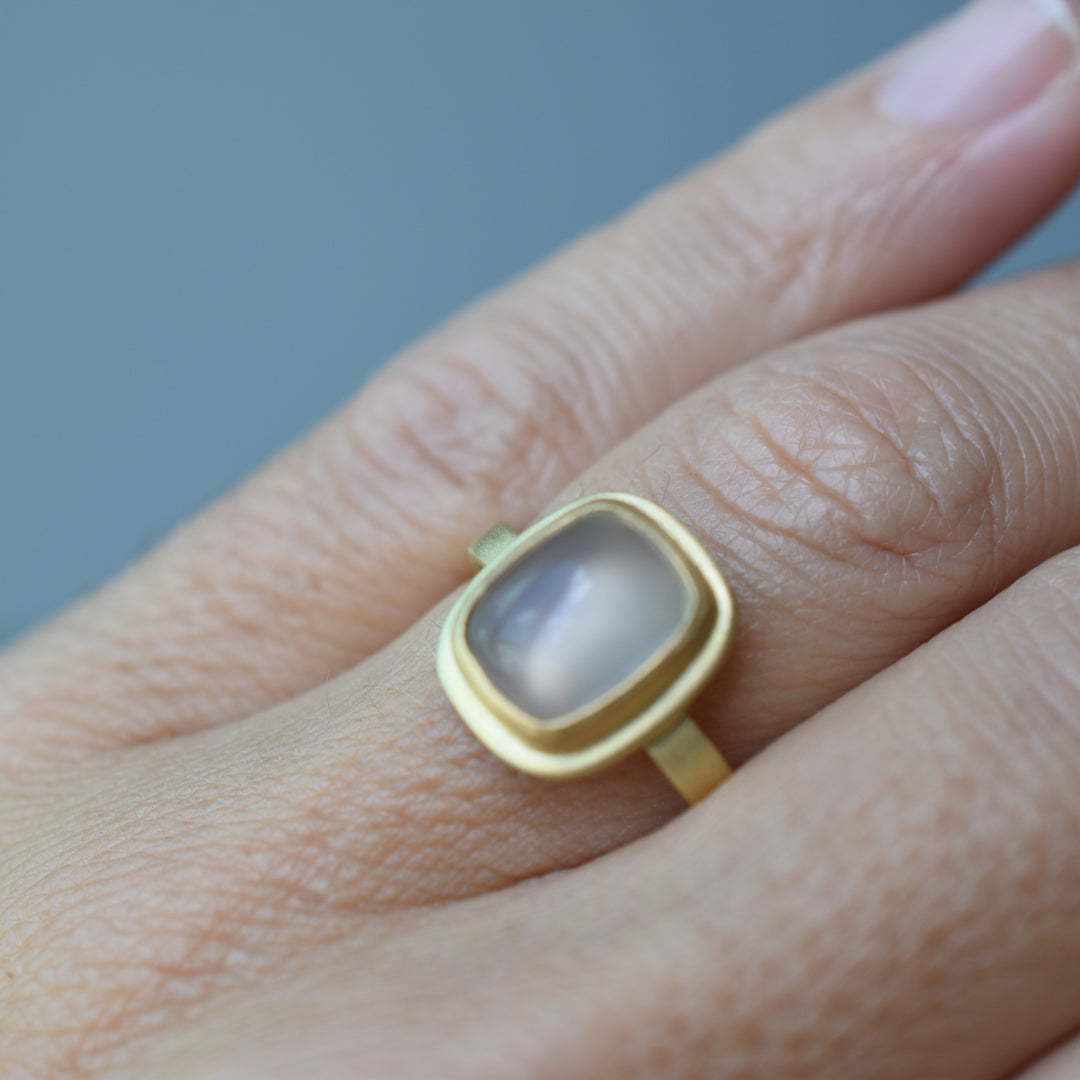 Moonstone Classic Gold Ring