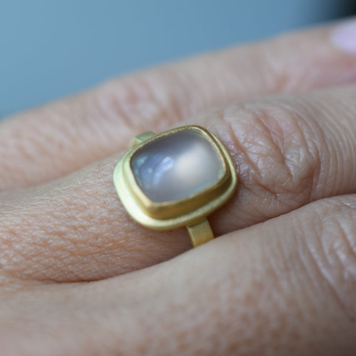 Moonstone Classic Gold Ring