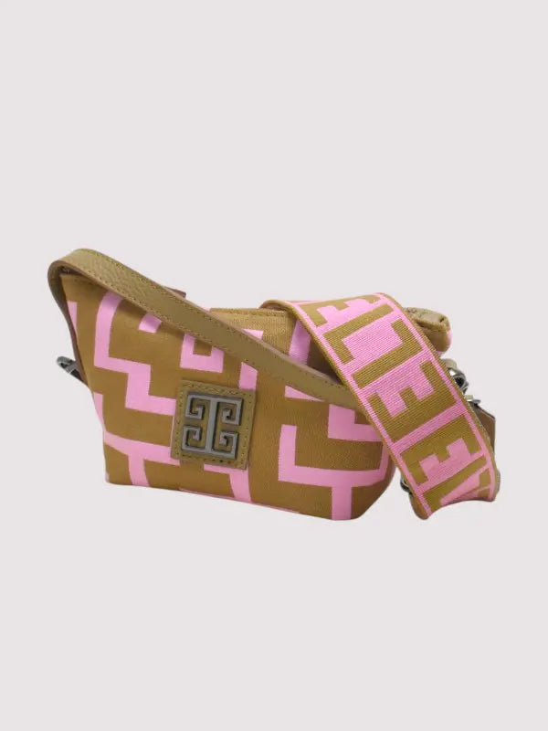 ERIETTA – CLASSIC Pattern – Baby Pink – EL Strap – Mini Bag