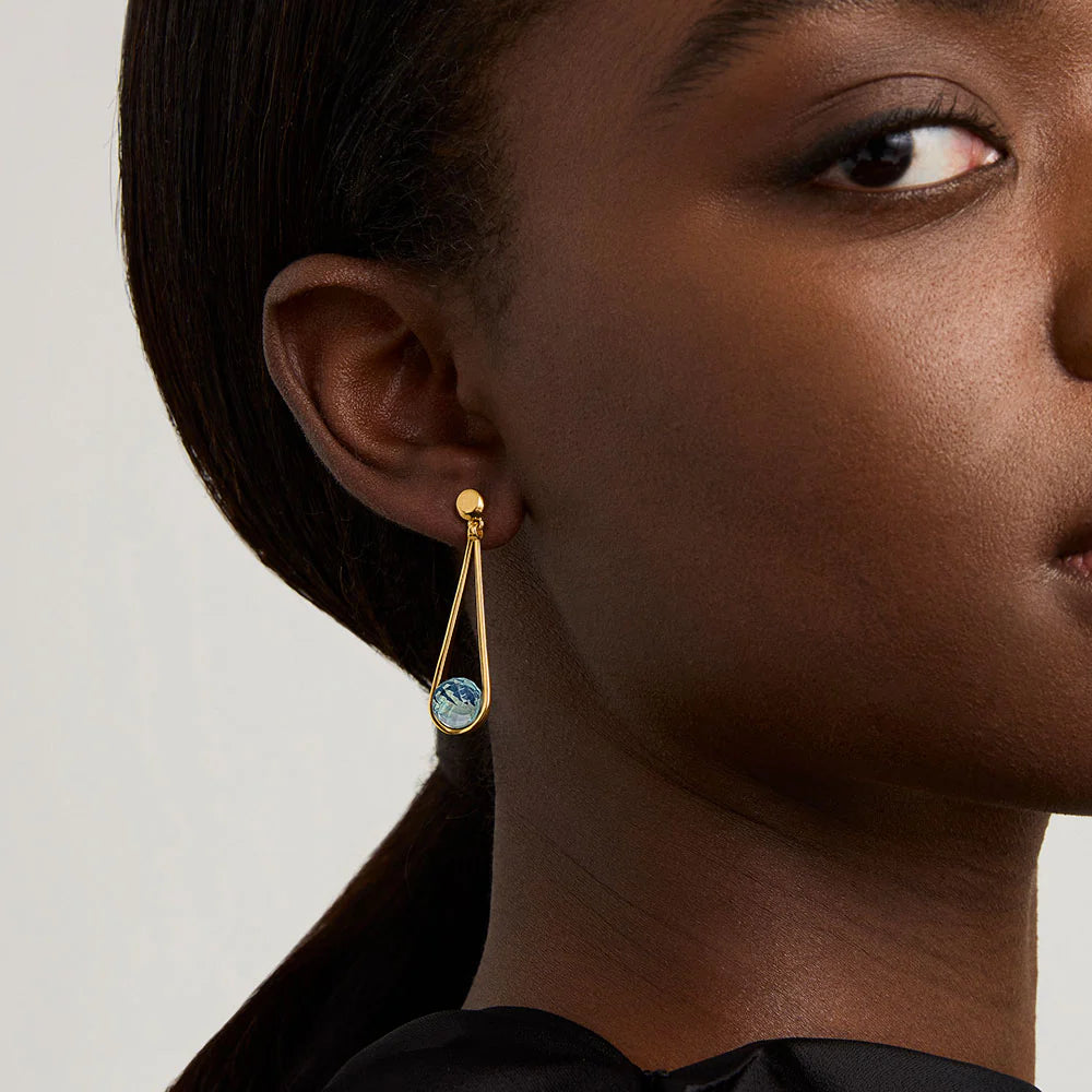 Mini Ipanema Earrings - Iridescent Sky Blue