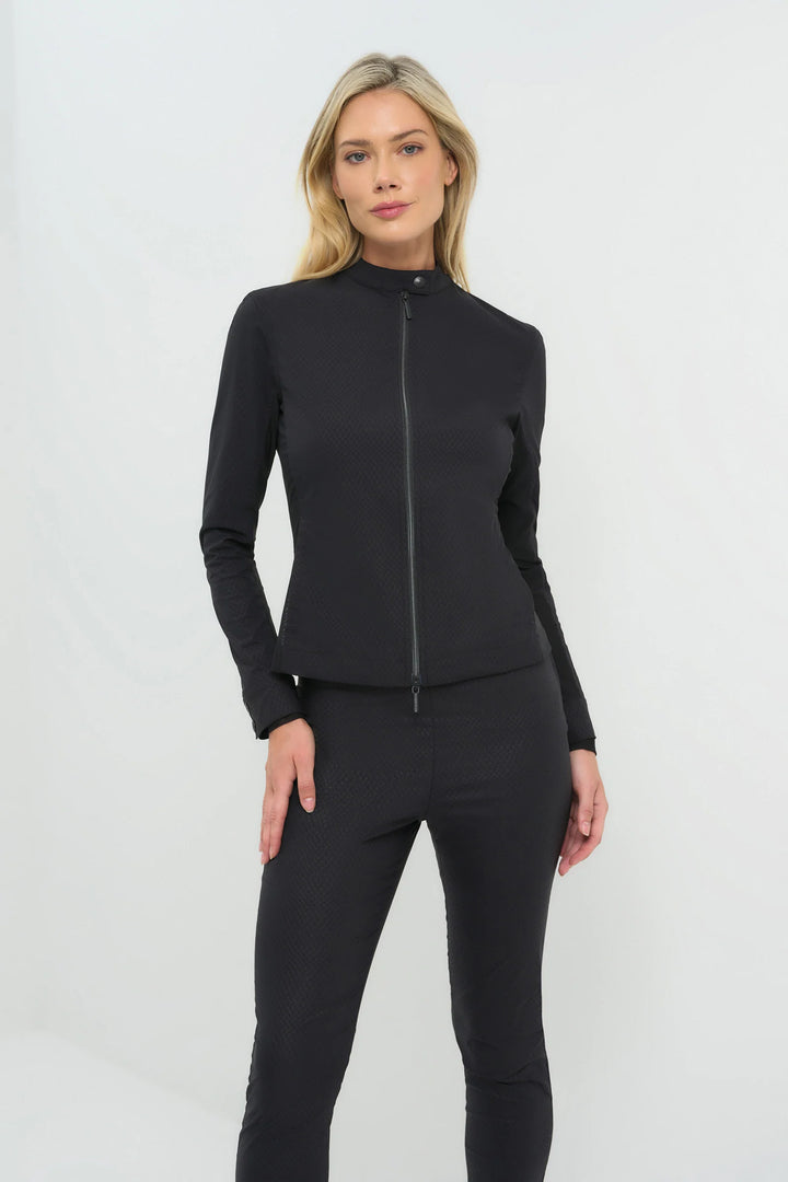 Embossed Kensington Ultra-Light and Mesh Moto Jacket