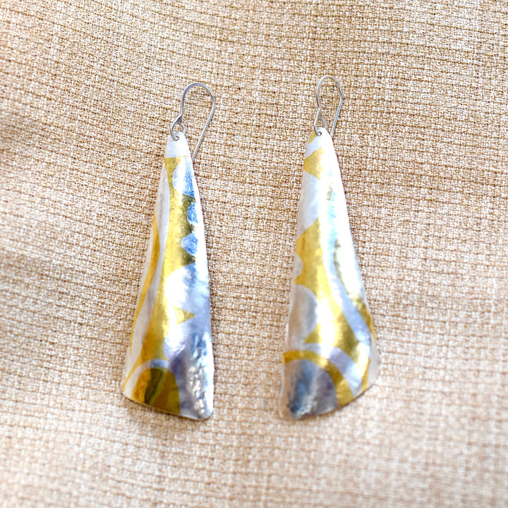 Keum-Boo Free-Shape Triangle Earrings