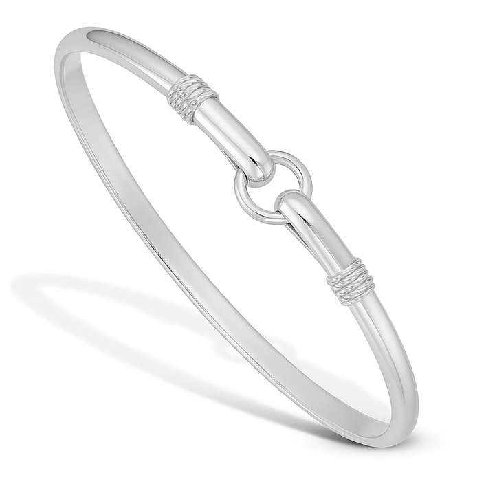 Center Circle Bracelet - Silver