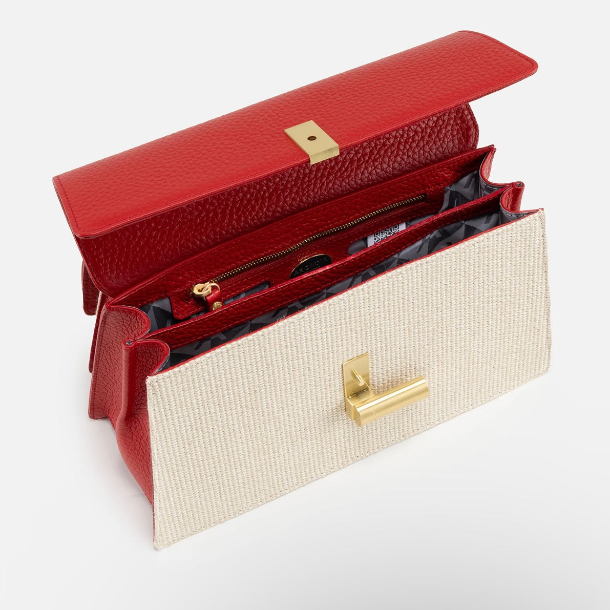 Teti Medium Shoulder Bag - Raffia/Red – Unique Boutique