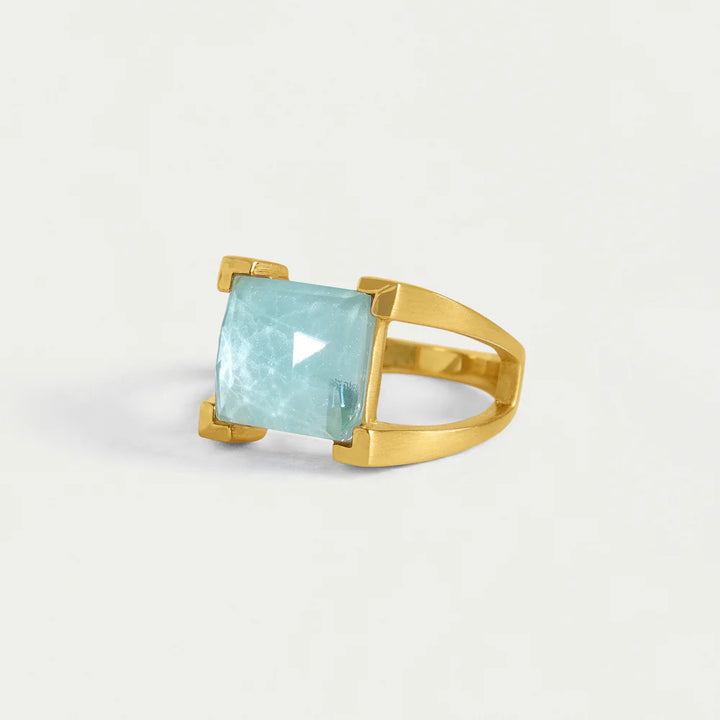 Mini Plaza Ring - Irridescent Sky Blue