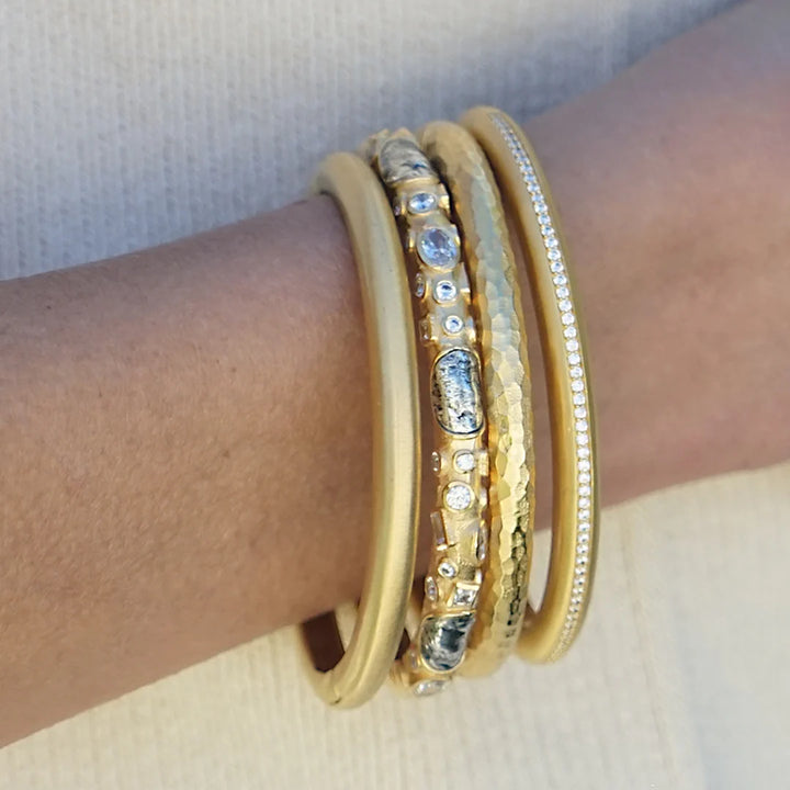 Gold Riva Pave Bangle