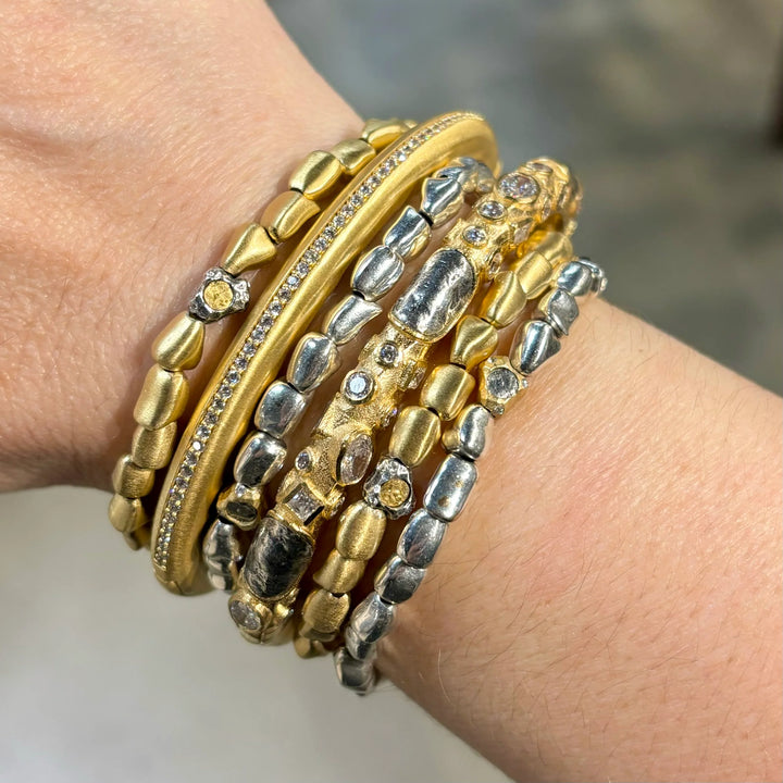 Gold Riva Pave Bangle