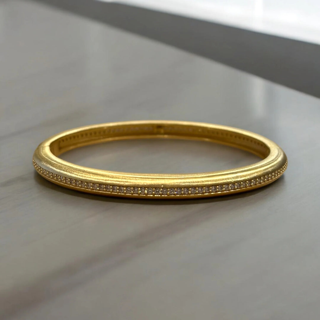 Gold Riva Pave Bangle